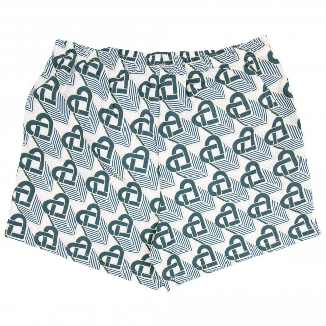 Casablanca Heart Monogram Printed Swim Shorts